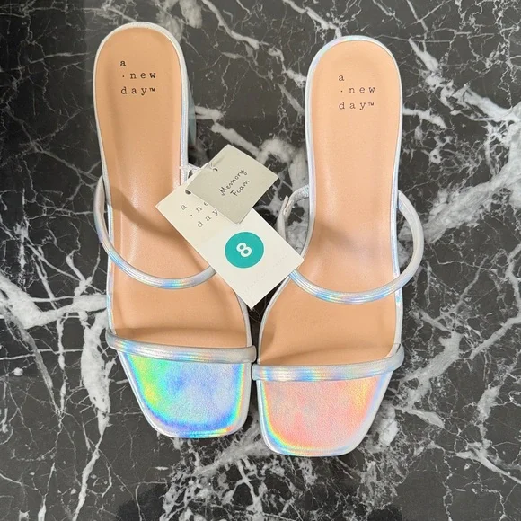 a new day iridescent strappy square-toe sandals - Picture 3 of 5